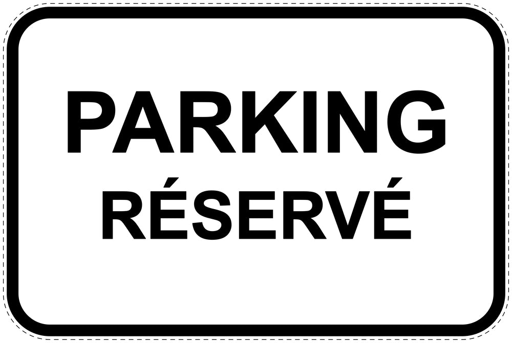 Panneaux d'interdiction de stationnement (stationnement interdit) blancs comme autocollant F-PARKEN-11500-V-0