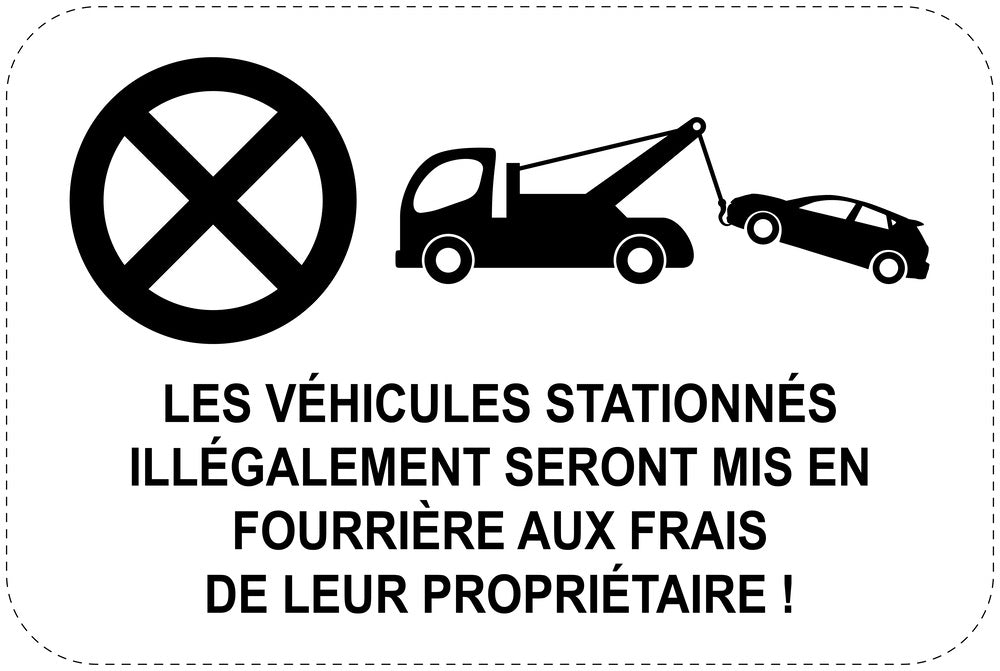 Panneaux d'interdiction de stationnement (stationnement interdit) noir comme autocollant F-PARKEN-13400-V-88