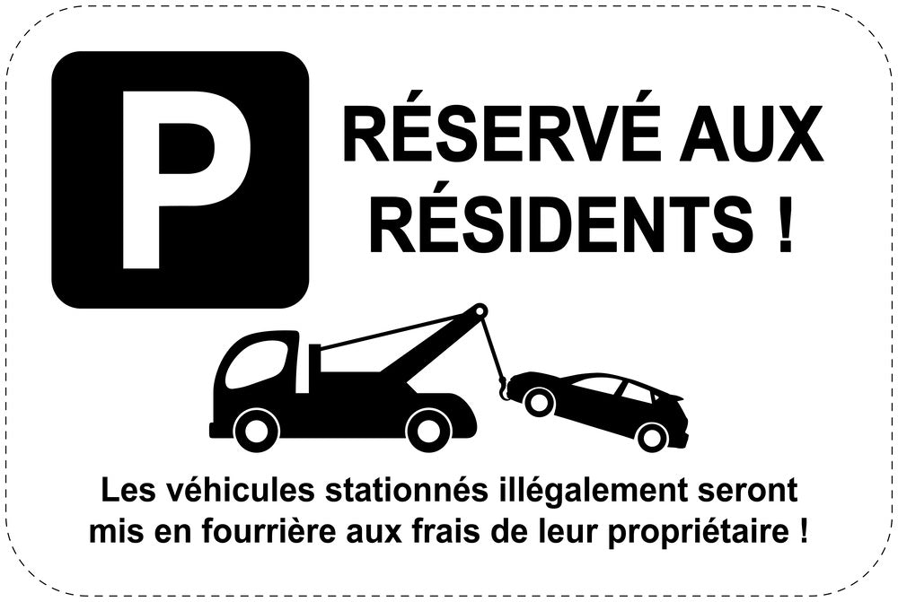 Panneaux d'interdiction de stationnement (stationnement interdit) noir comme autocollant F-PARKEN-13900-V-88