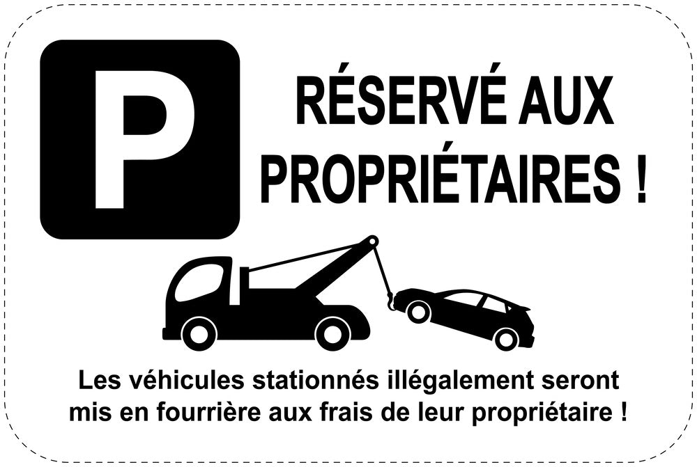 Panneaux d'interdiction de stationnement (stationnement interdit) noir comme autocollant F-PARKEN-14200-V-88