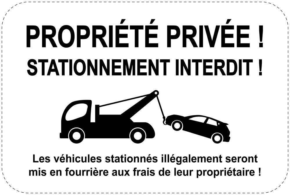 Panneaux d'interdiction de stationnement (stationnement interdit) noir comme autocollant F-PARKEN-14300-V-88