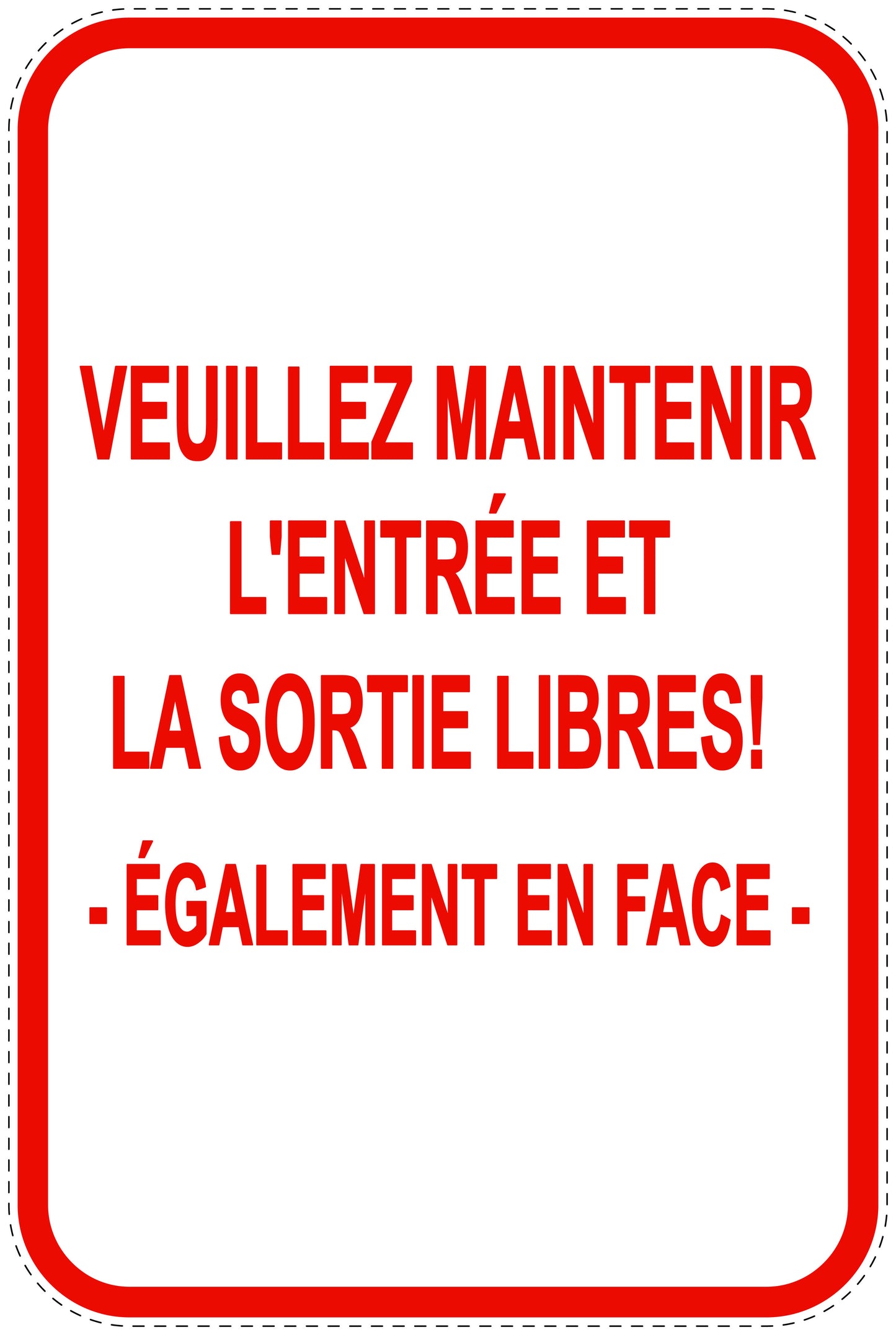 Panneaux d'interdiction de stationnement (stationnement interdit) rouge comme autocollant F-PARKEN-20500-H-14