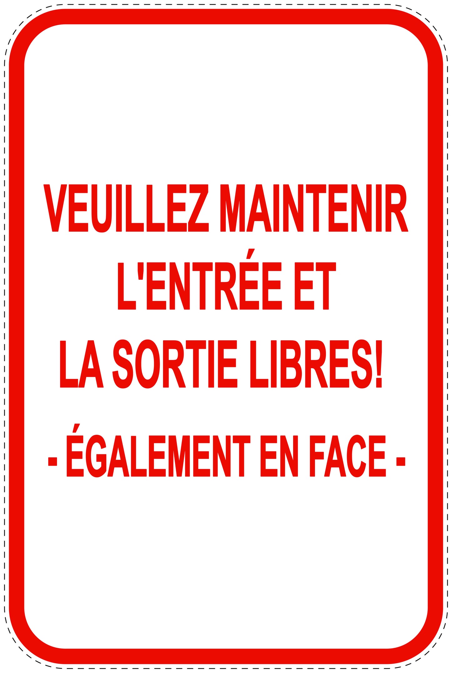 Panneaux d'interdiction de stationnement (stationnement interdit) rouge comme autocollant F-PARKEN-20700-H-14