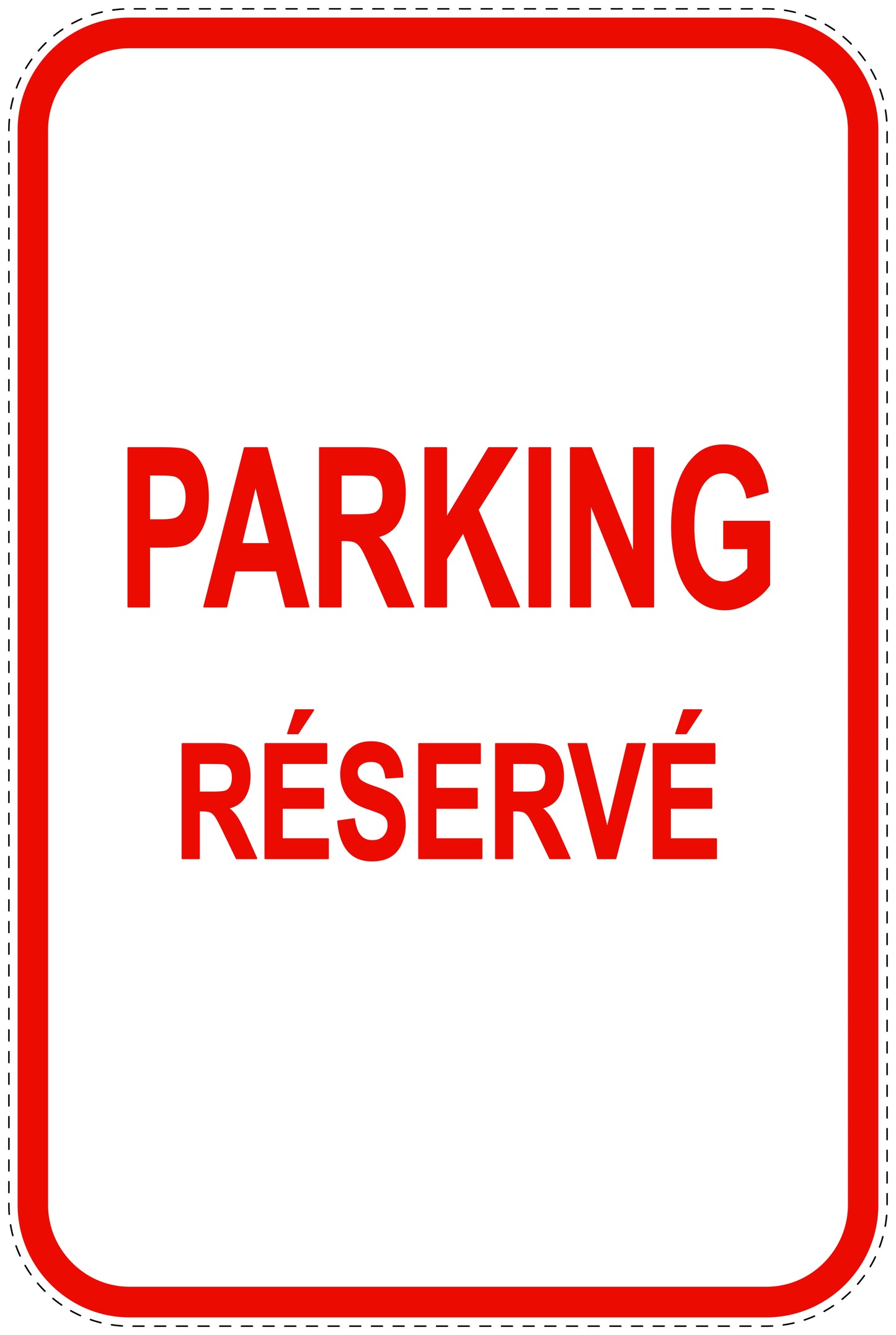 Panneaux d'interdiction de stationnement (stationnement interdit) rouge comme autocollant F-PARKEN-21500-H-14