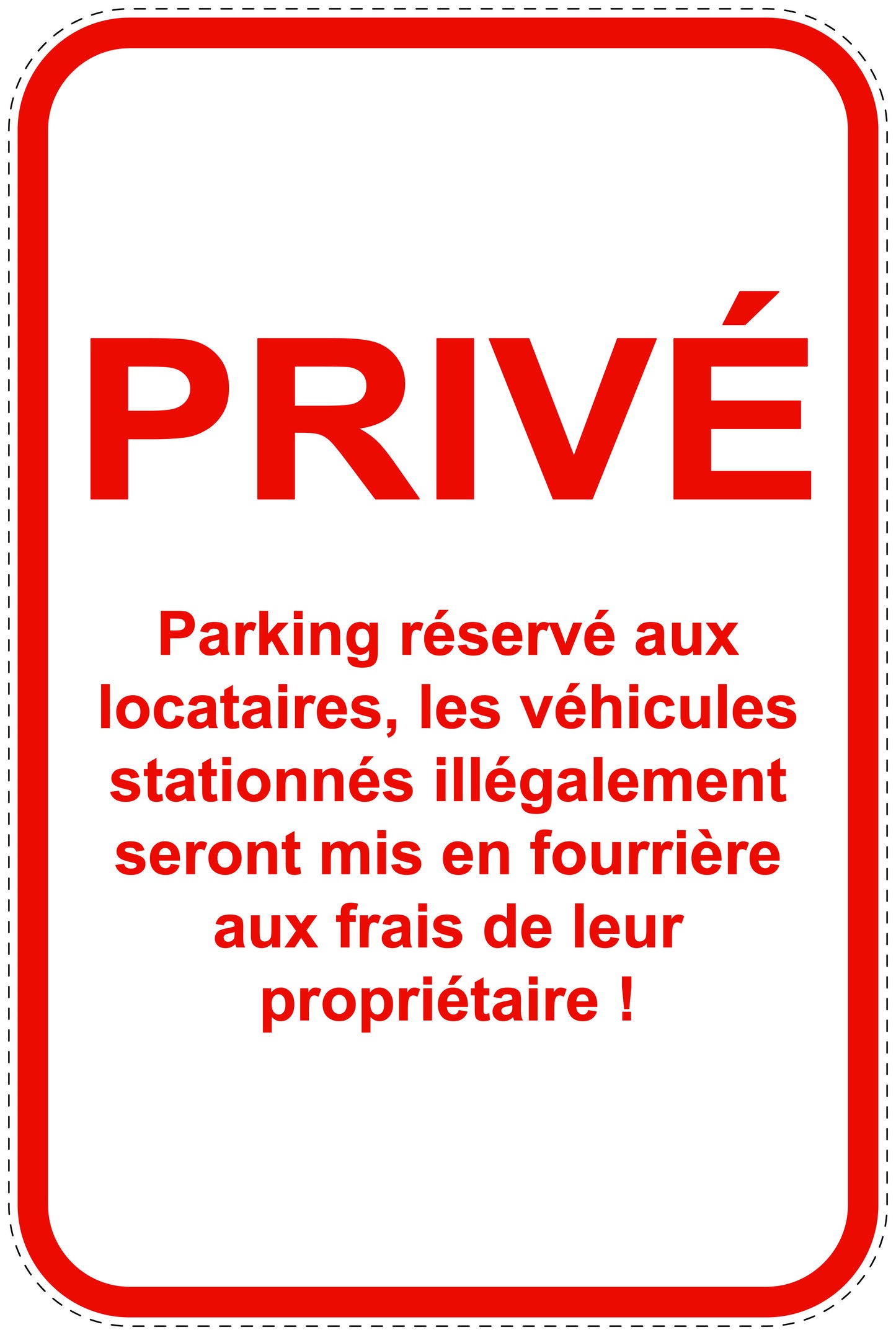 Panneaux d'interdiction de stationnement (stationnement interdit) rouge comme autocollant F-PARKEN-21800-H-14
