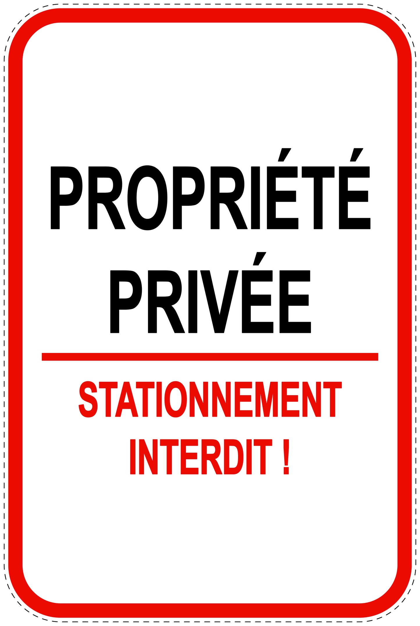 Panneaux d'interdiction de stationnement (stationnement interdit) rouge comme autocollant F-PARKEN-22500-H-14