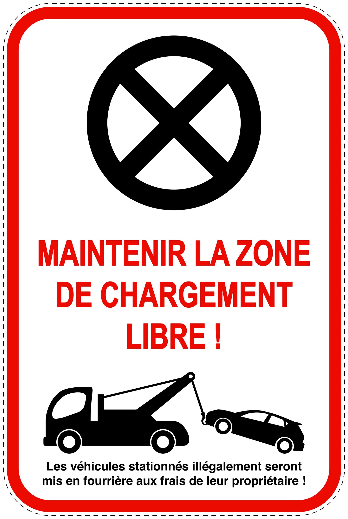 Panneaux d'interdiction de stationnement (stationnement interdit) rouge comme autocollant F-PARKEN-23300-H-14