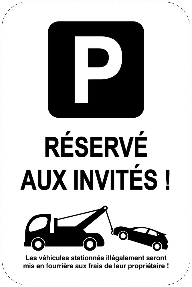 Panneaux d'interdiction de stationnement (stationnement interdit) noir comme autocollant F-PARKEN-23500-H-88