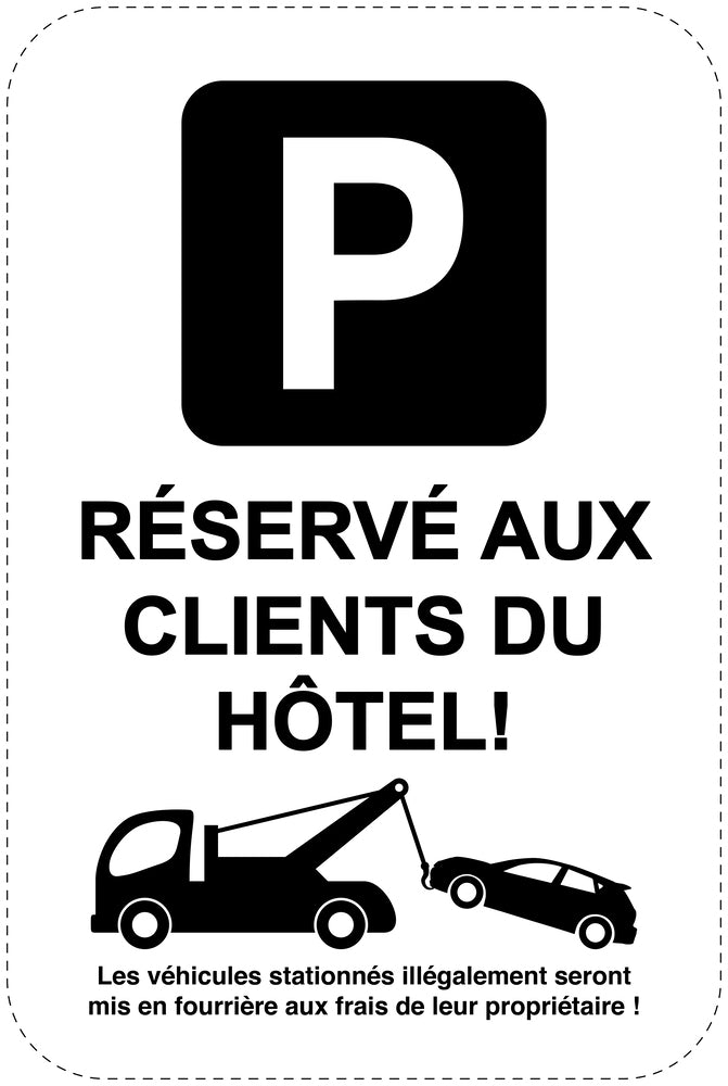 Panneaux d'interdiction de stationnement (stationnement interdit) noir comme autocollant F-PARKEN-23800-H-88
