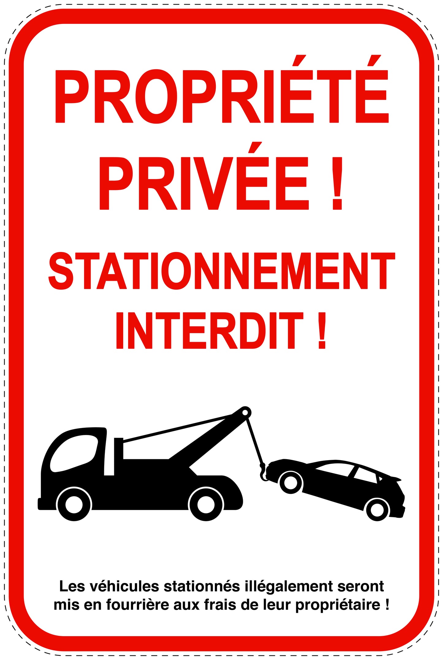 Panneaux d'interdiction de stationnement (stationnement interdit) rouge comme autocollant F-PARKEN-24300-H-14
