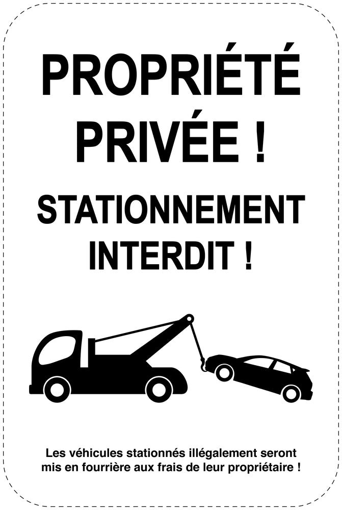 Panneaux d'interdiction de stationnement (stationnement interdit) noir comme autocollant F-PARKEN-24300-H-88