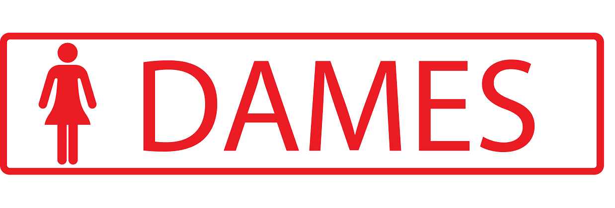 Pictogrammes de signalisation de bâtiment "Dames" 5-30 cm ES-PIKTO1010-14