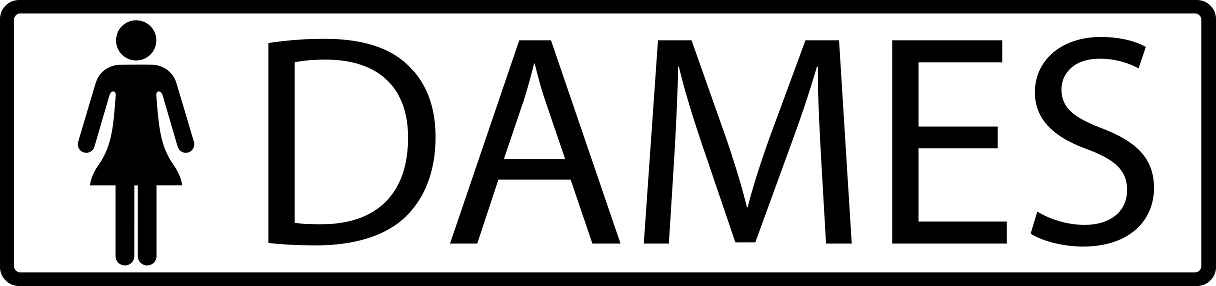 Pictogrammes de signalisation de bâtiment "Dames" 5-30 cm ES-PIKTO1010-88