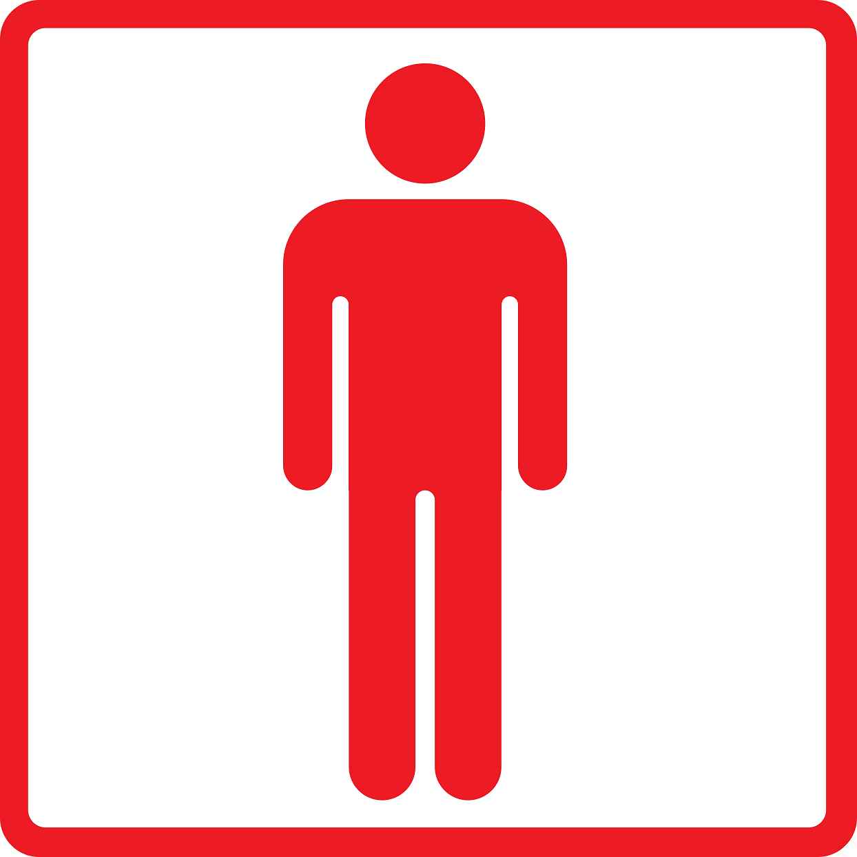 Pictogrammes de signalisation de bâtiment "Toilettes Hommes" 5-30 cm ES-PIKTO1200-14