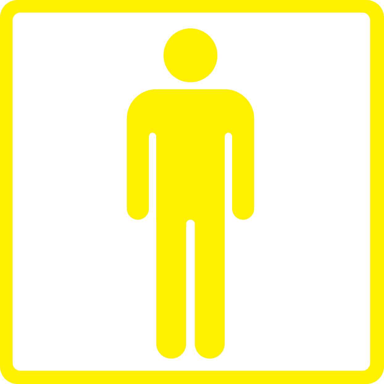 Pictogrammes de signalisation de bâtiment "Toilettes Hommes" 5-30 cm ES-PIKTO1200-3