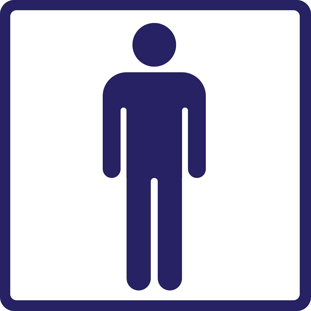 Pictogrammes de signalisation de bâtiment "Toilettes Hommes" 5-30 cm ES-PIKTO1200-44