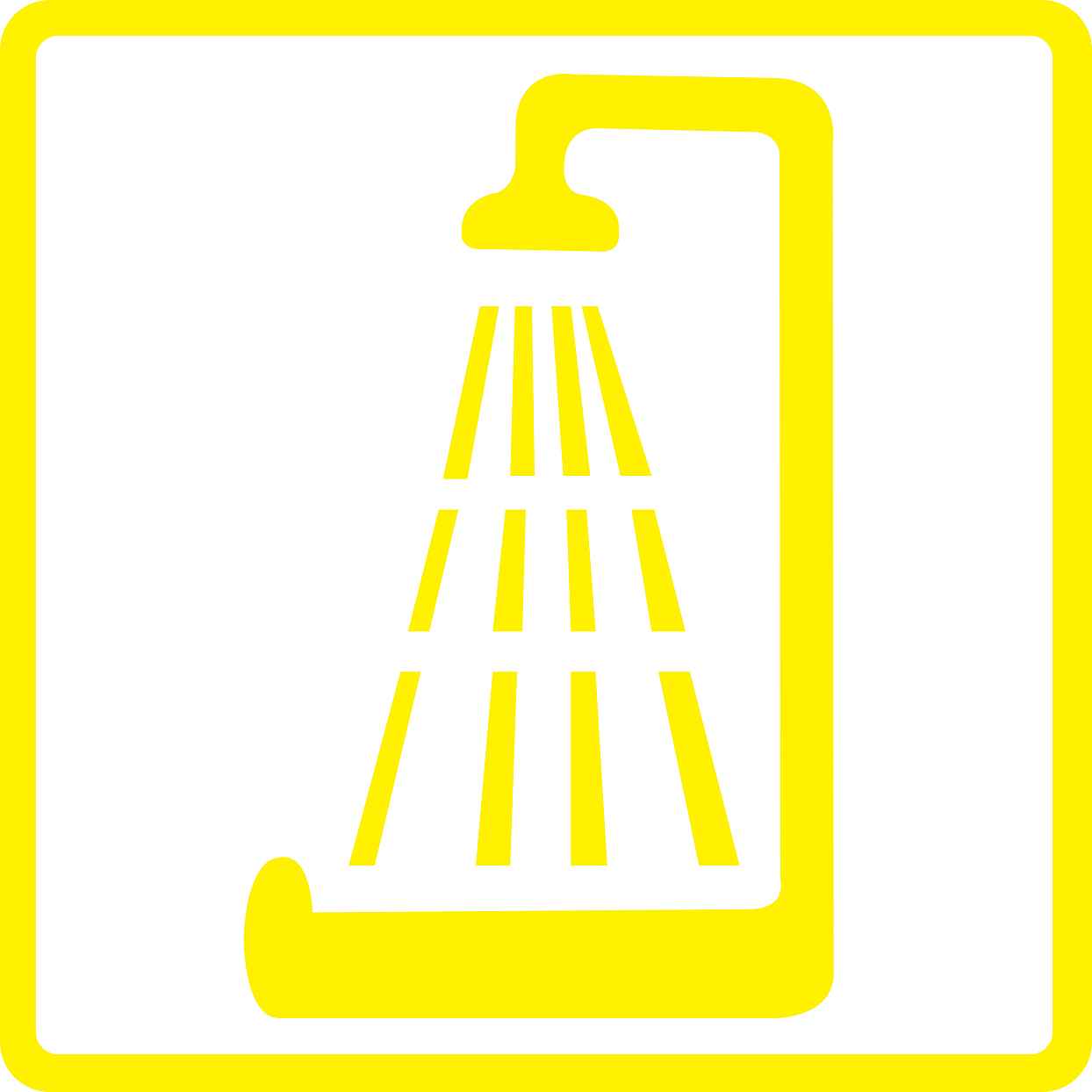 Pictogrammes de signalisation de bâtiment "Douche" 5-30 cm ES-PIKTO1300-3