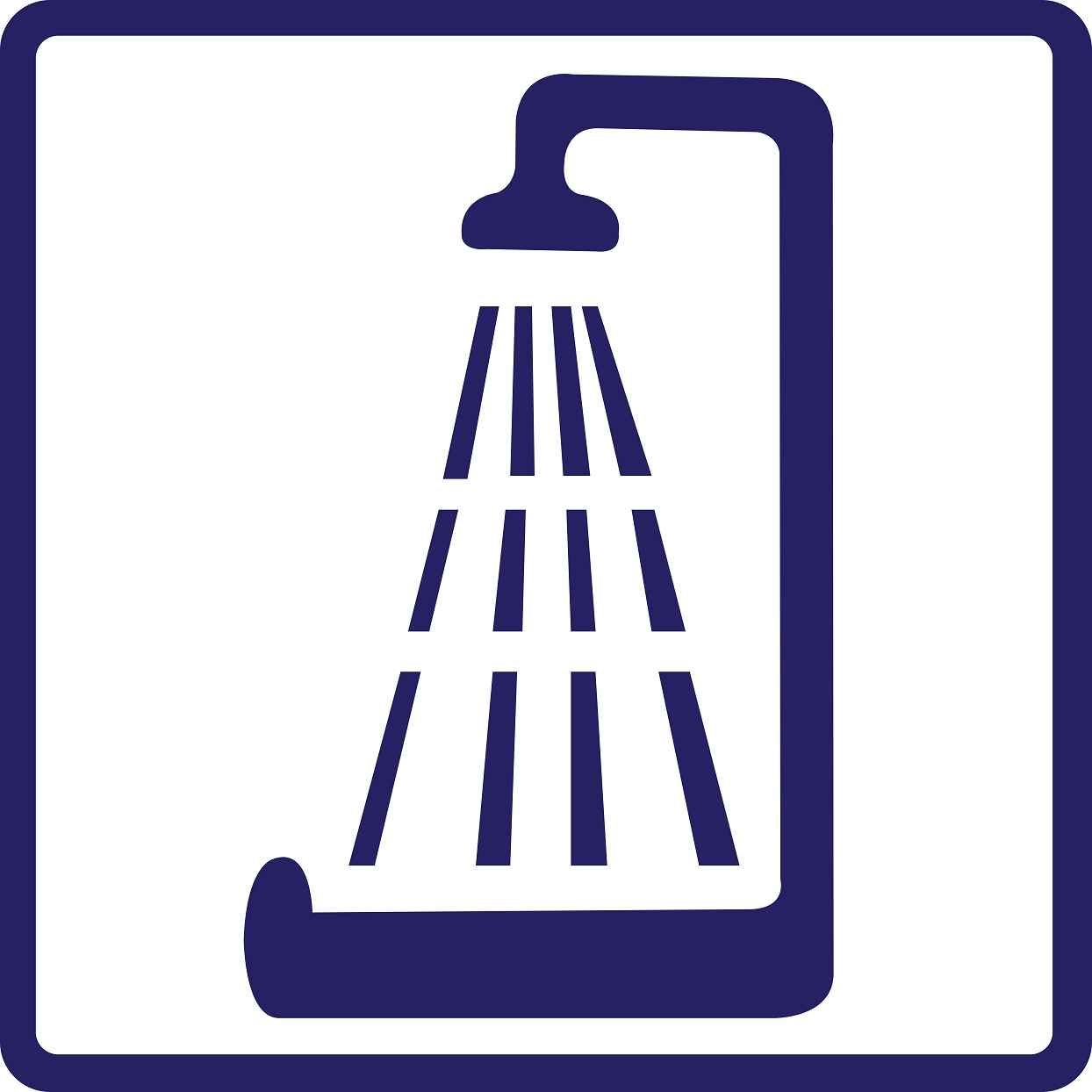 Pictogrammes de signalisation de bâtiment "Douche" 5-30 cm ES-PIKTO1300-44
