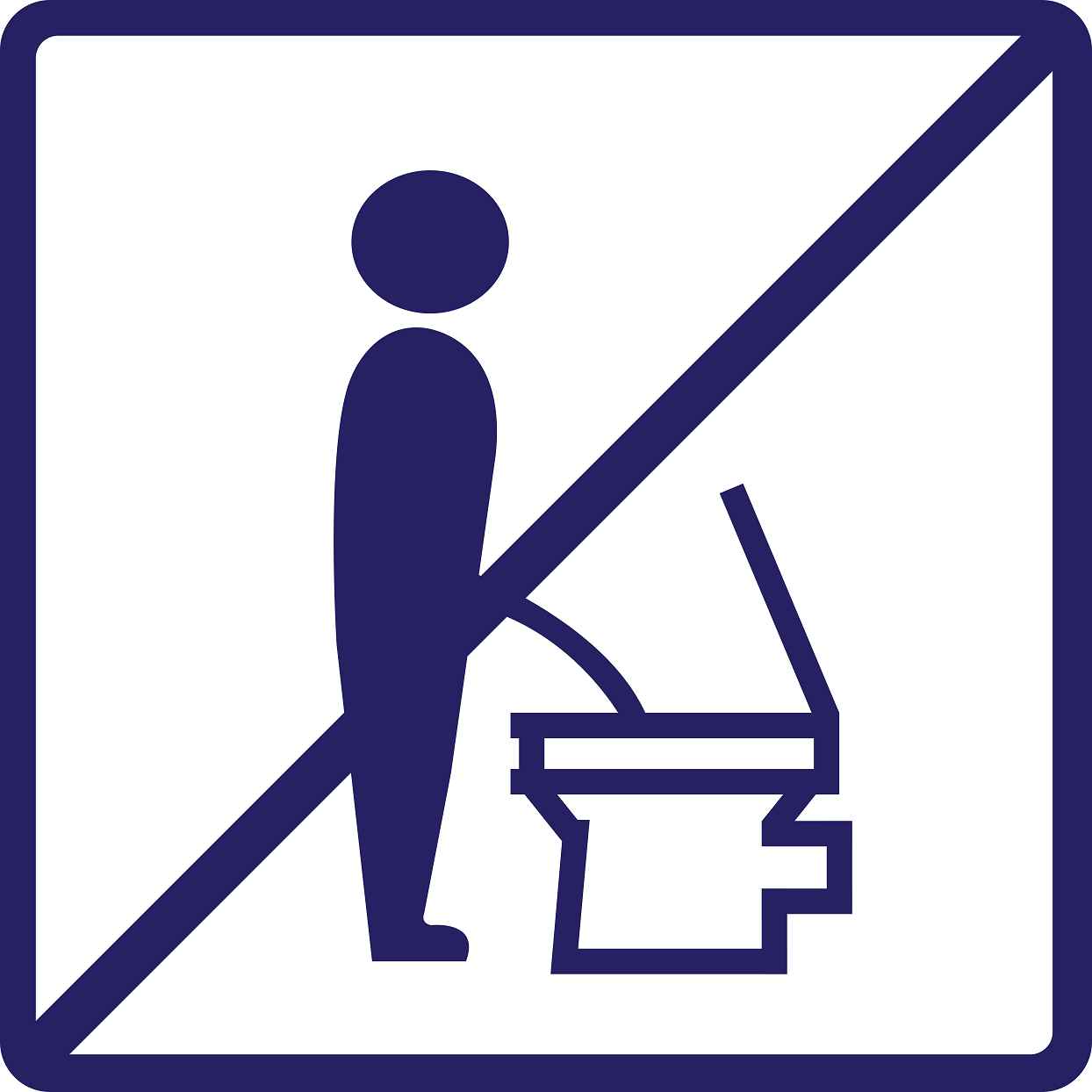 Pictogrammes de signalisation de bâtiment "Ne pas se tenir debout" 5-30 cm ES-PIKTO1330-44