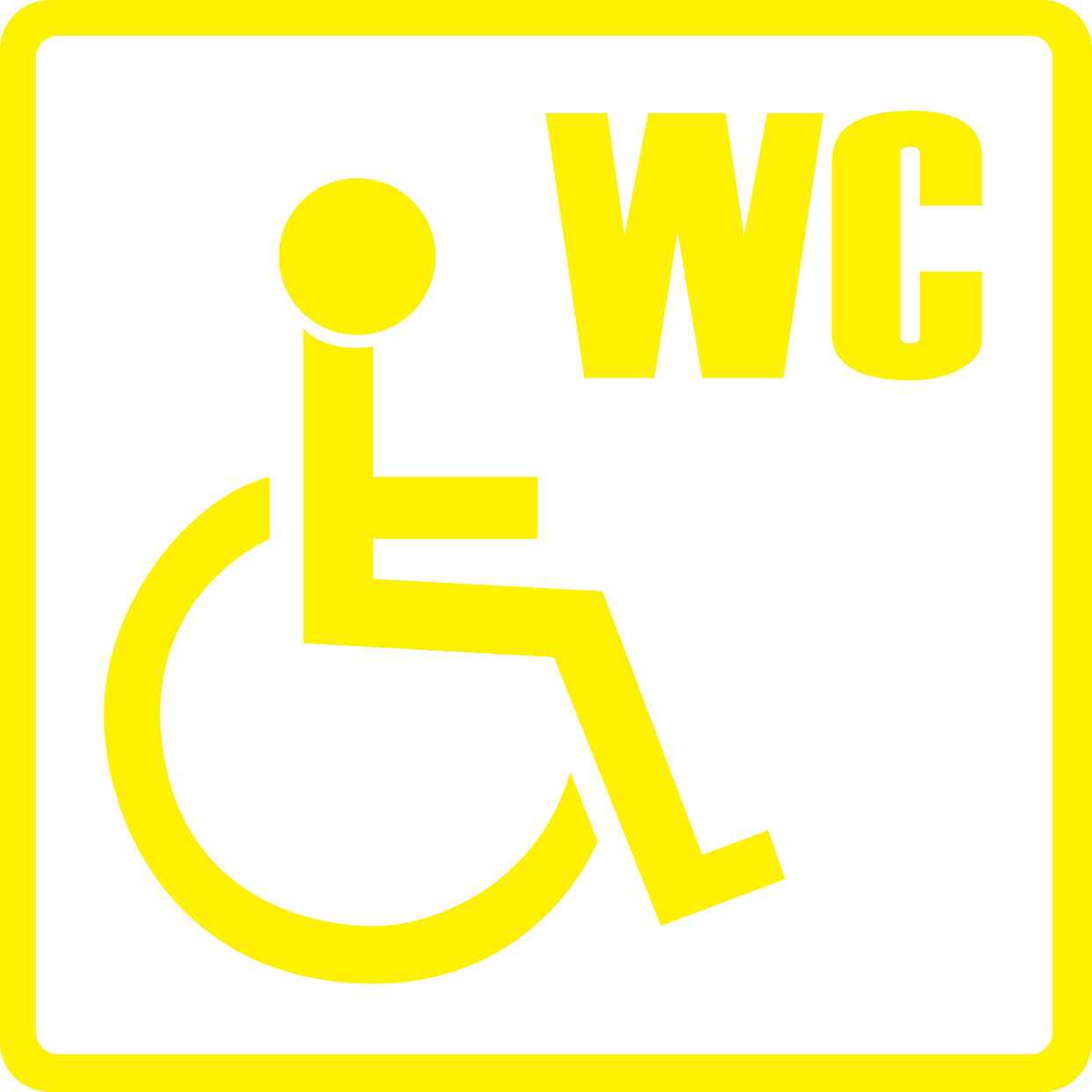 Pictogrammes de signalisation de bâtiment "Fauteuil roulant" 5-30 cm ES-PIKTO1400-3