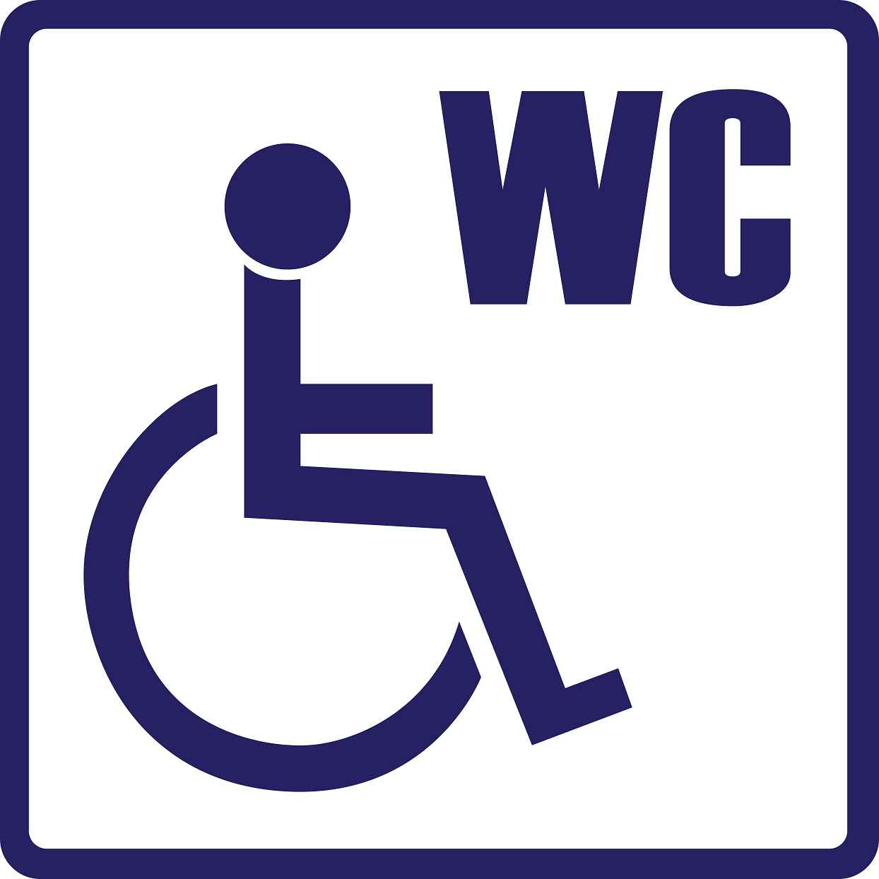 Pictogrammes de signalisation de bâtiment "Fauteuil roulant" 5-30 cm ES-PIKTO1400-44