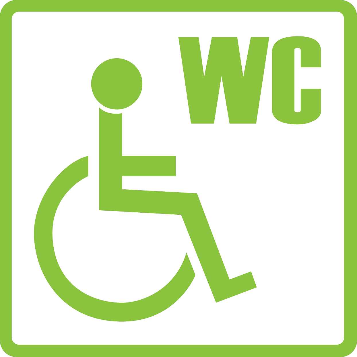 Pictogrammes de signalisation de bâtiment "Fauteuil roulant" 5-30 cm ES-PIKTO1400-67