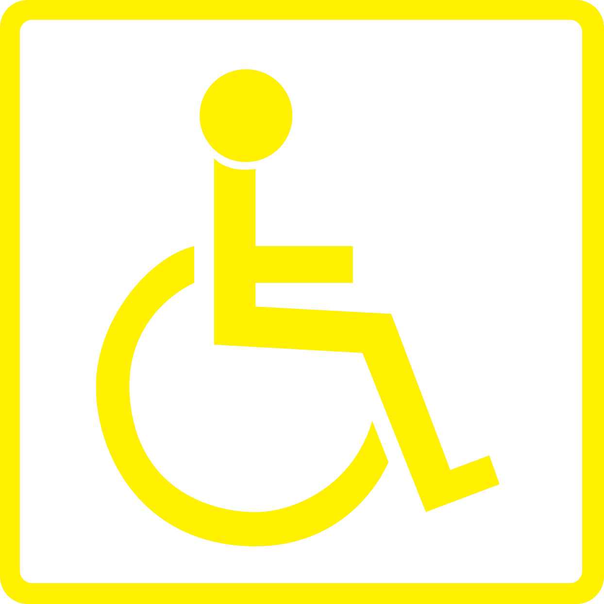 Pictogrammes de signalisation de bâtiment "Toilettes pour personnes à mobilité réduite" 5-30 cm ES-PIKTO1410-3