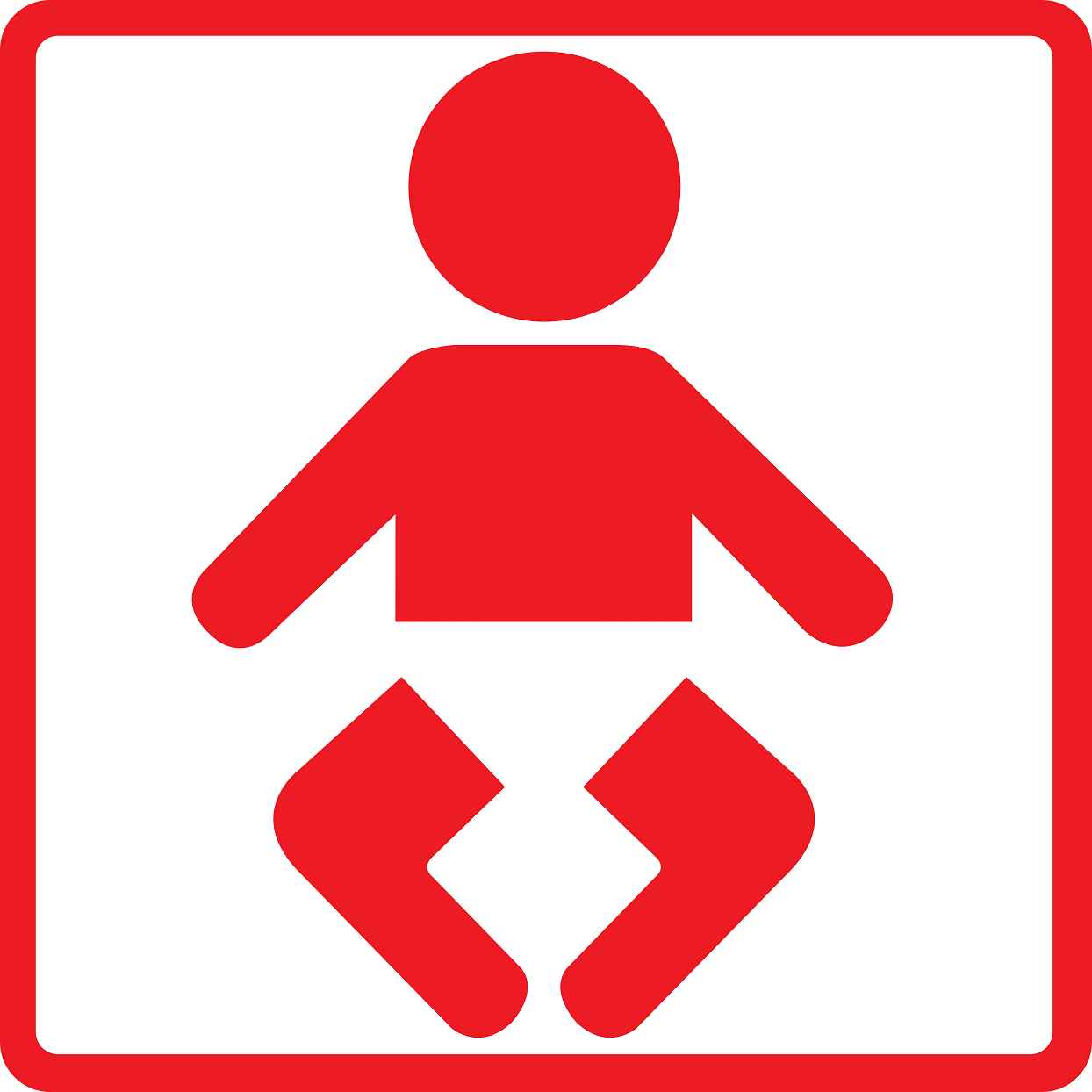 Pictogrammes de signalisation de bâtiment "Change de bébé" 5-30 cm ES-PIKTO1500-14