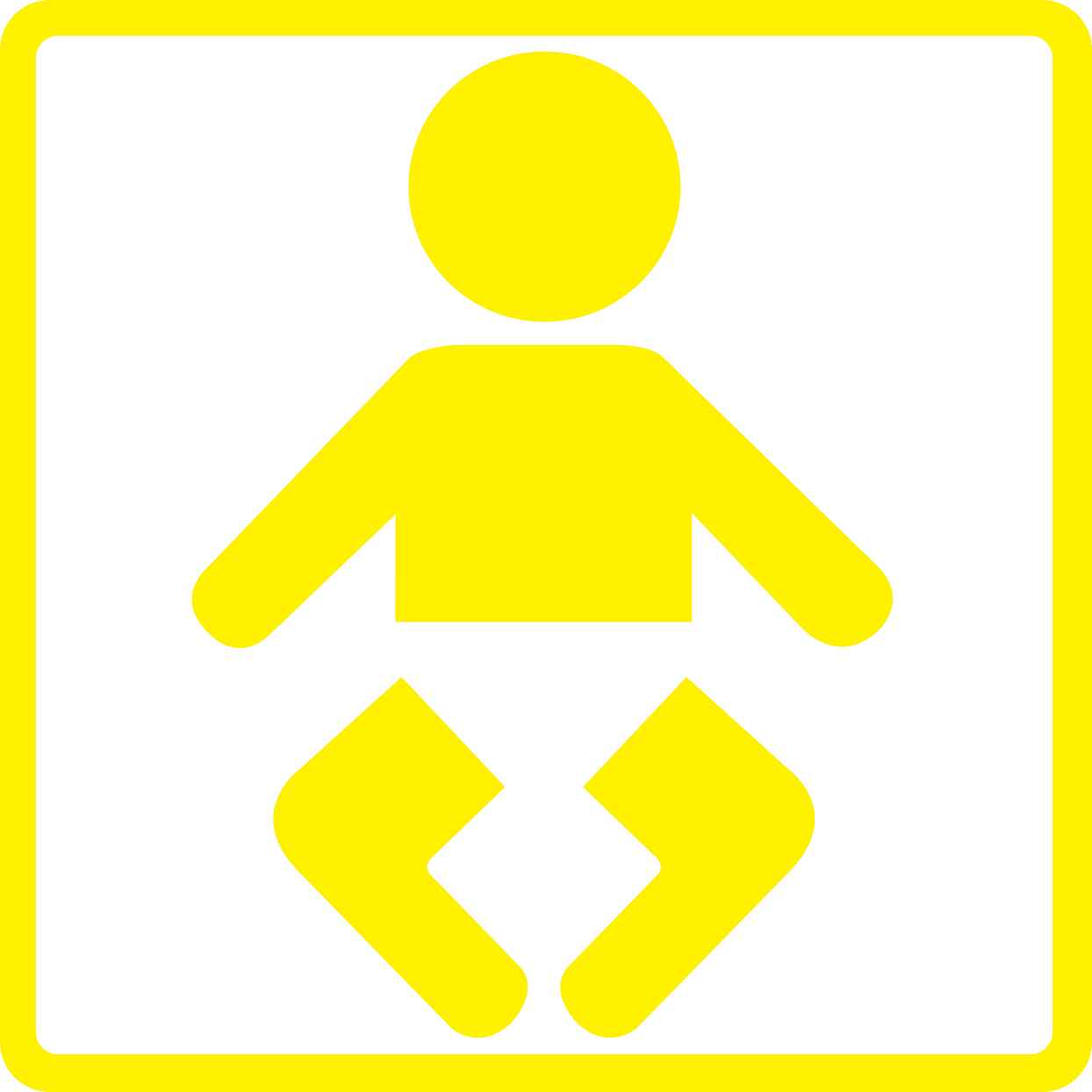 Pictogrammes de signalisation de bâtiment "Change de bébé" 5-30 cm ES-PIKTO1500-3