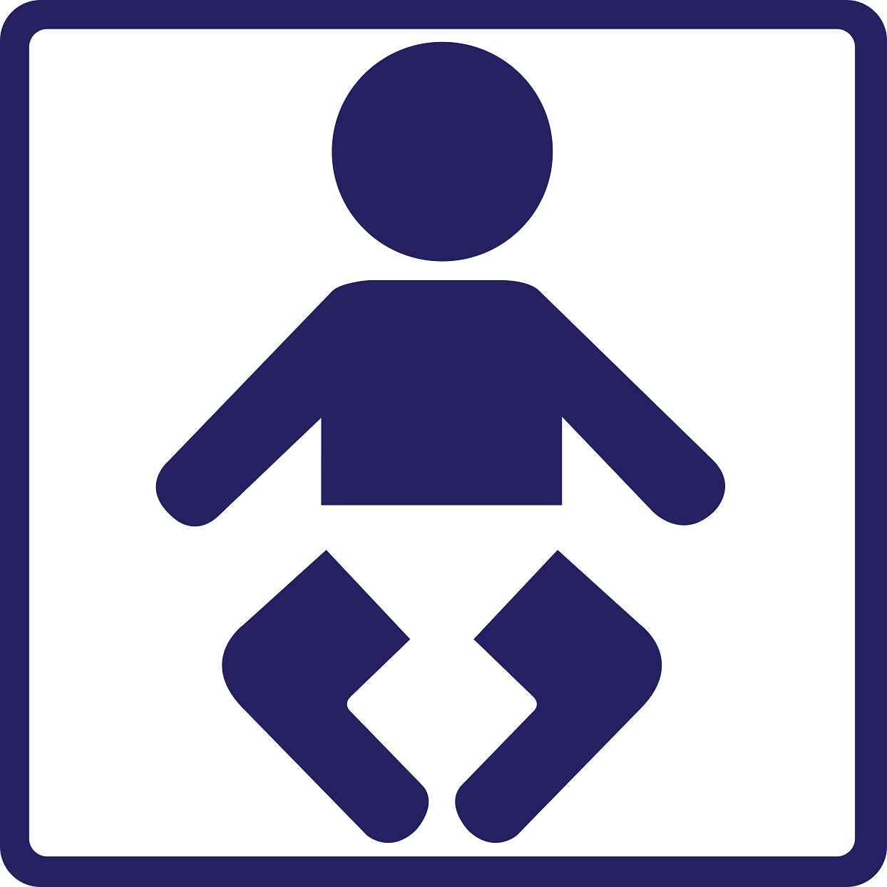 Pictogrammes de signalisation de bâtiment "Change de bébé" 5-30 cm ES-PIKTO1500-44