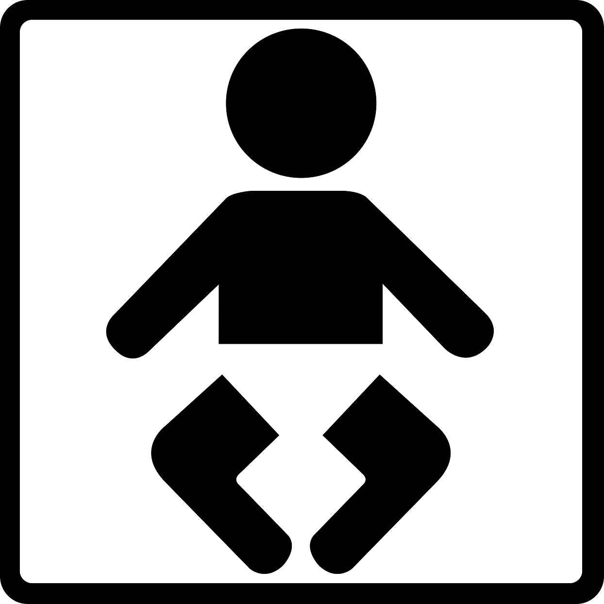 Pictogrammes de signalisation de bâtiment "Change de bébé" 5-30 cm ES-PIKTO1500-88