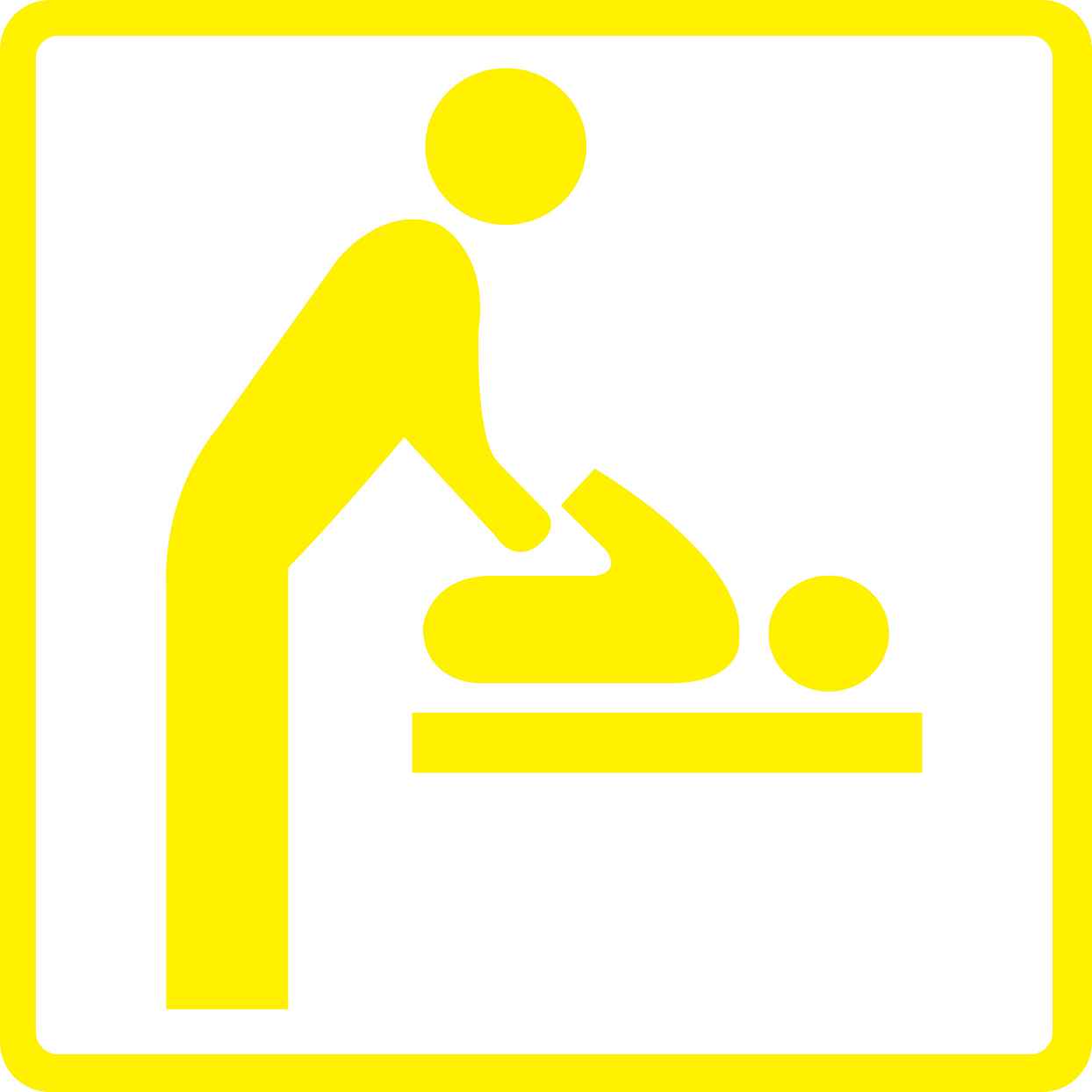 Pictogrammes de signalisation de bâtiment "Salle de change pour bébé" 5-30 cm ES-PIKTO1510-3