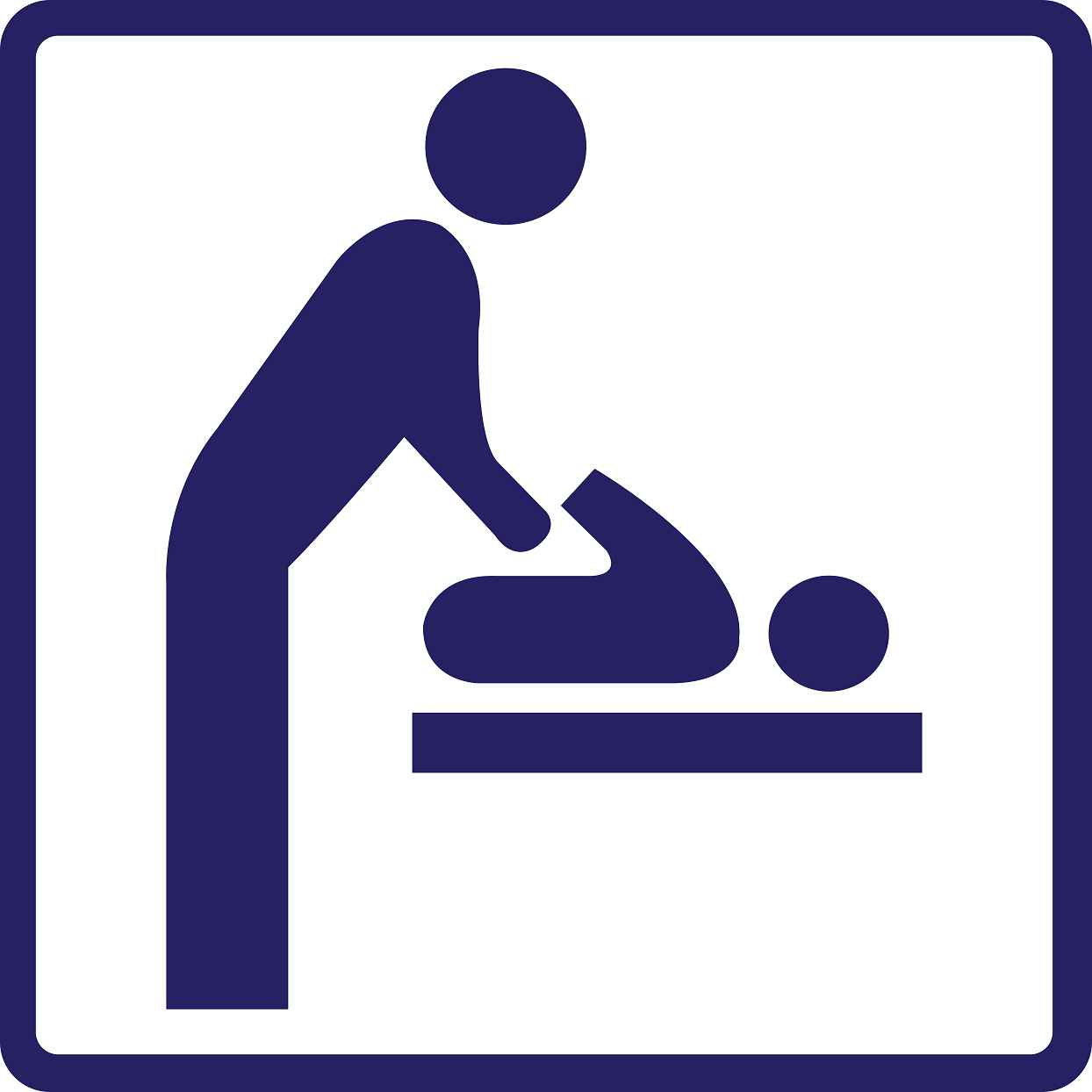 Pictogrammes de signalisation de bâtiment "Salle de change pour bébé" 5-30 cm ES-PIKTO1510-44
