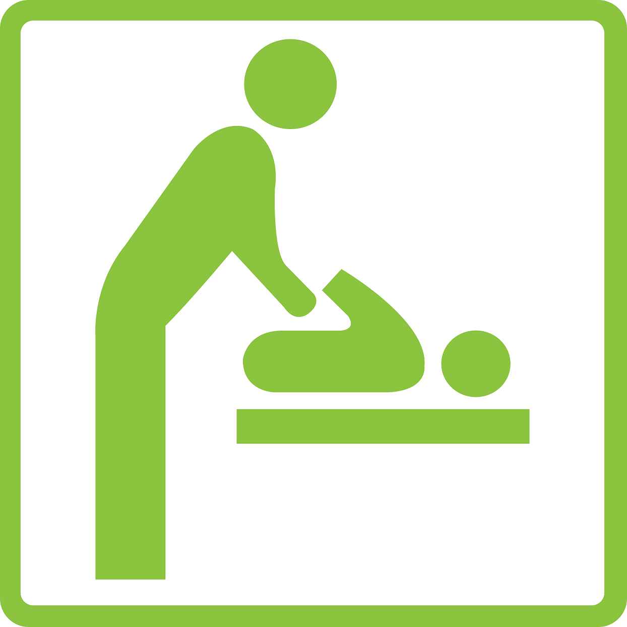 Pictogrammes de signalisation de bâtiment "Salle de change pour bébé" 5-30 cm ES-PIKTO1510-67