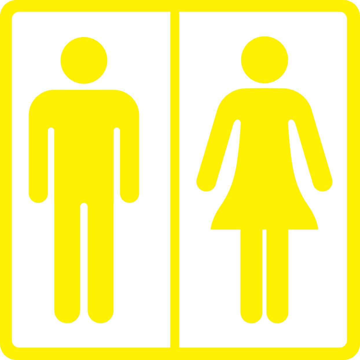 Pictogrammes de signalisation de bâtiment "Toilettes unisexes" 5-30 cm ES-PIKTO1600-3