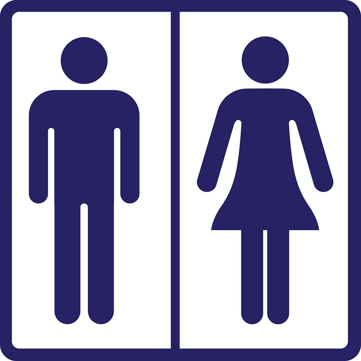 Pictogrammes de signalisation de bâtiment "Toilettes unisexes" 5-30 cm ES-PIKTO1600-44