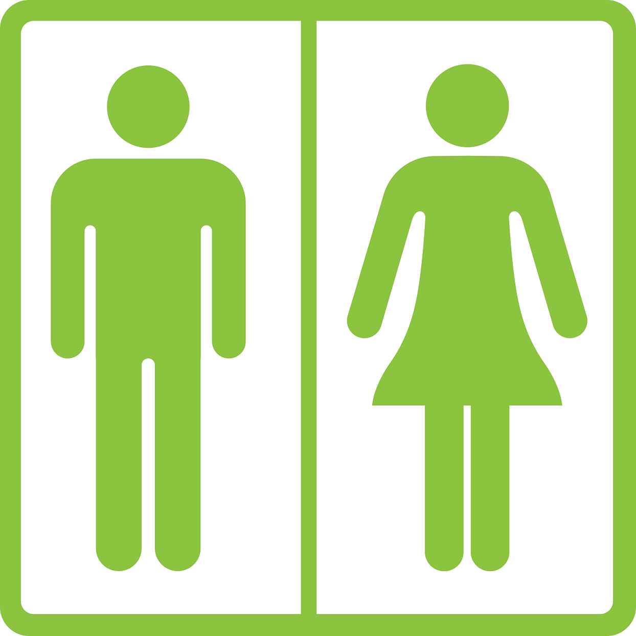 Pictogrammes de signalisation de bâtiment "Toilettes unisexes" 5-30 cm ES-PIKTO1600-67