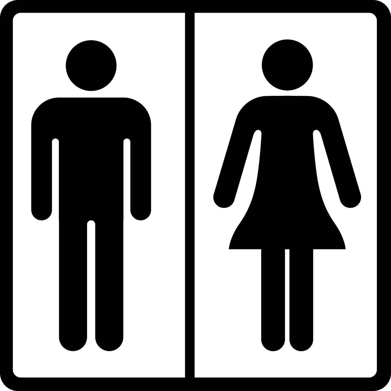Pictogrammes de signalisation de bâtiment "Toilettes unisexes" 5-30 cm ES-PIKTO1600-88