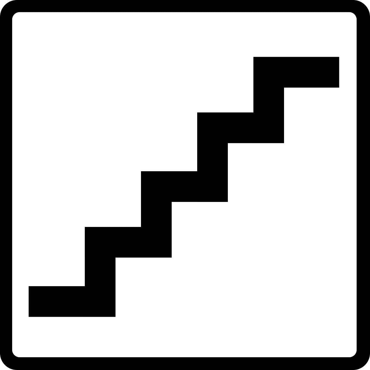 Pictogrammes de signalisation de bâtiment "Escaliers" 5-30 cm ES-PIKTO2100-88