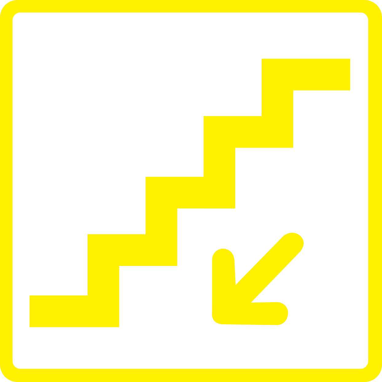 Pictogrammes de signalisation de bâtiment "Escalier descendant" 5-30 cm ES-PIKTO2120-3