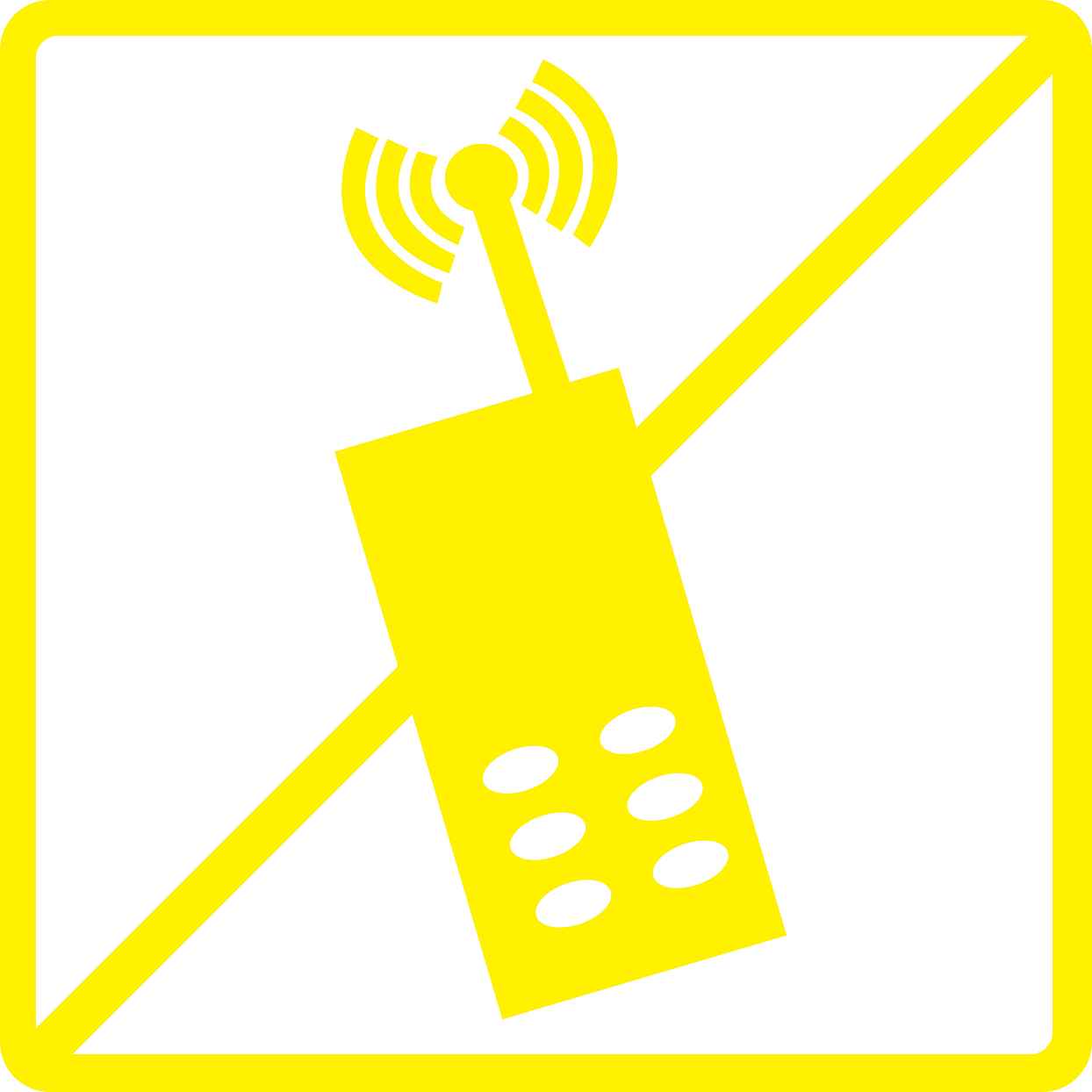 Pictogrammes de signalisation de bâtiment "Téléphones portables interdits" 5-30 cm ES-PIKTO3300-3