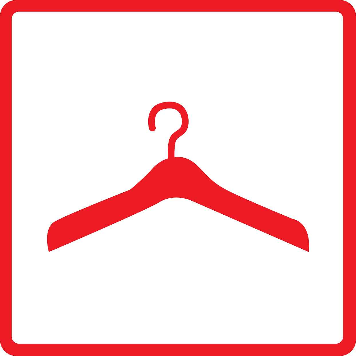 Pictogrammes de signalisation de bâtiment "Cintre pour vêtements" 5-30 cm ES-PIKTO3400-14