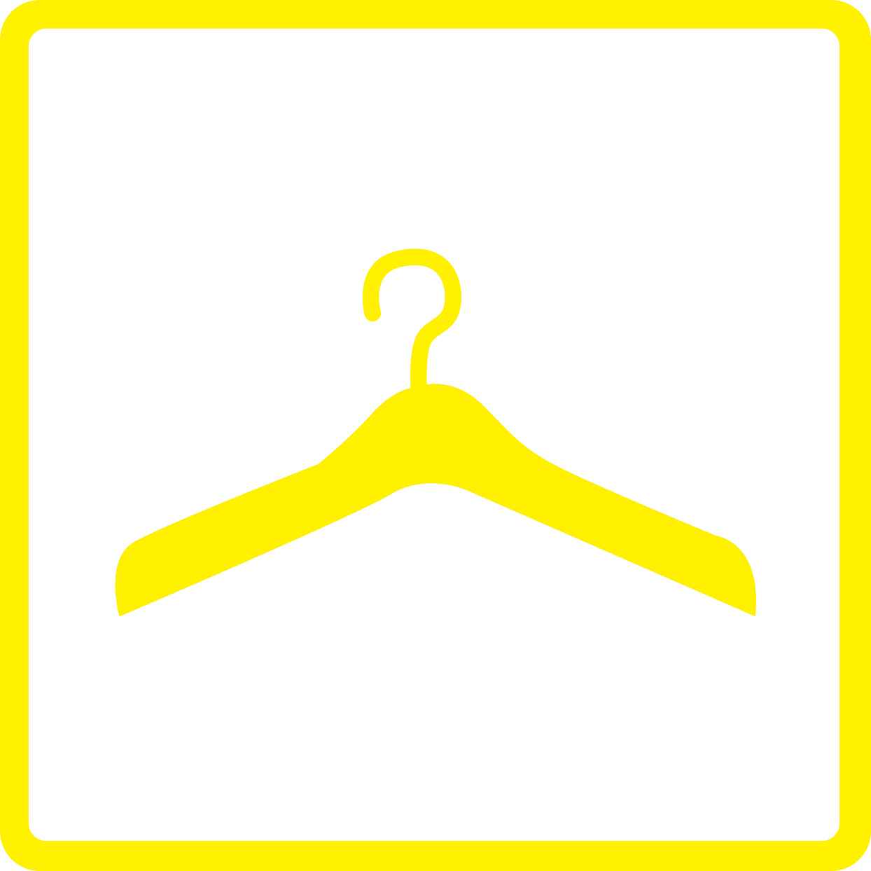 Pictogrammes de signalisation de bâtiment "Cintre pour vêtements" 5-30 cm ES-PIKTO3400-3