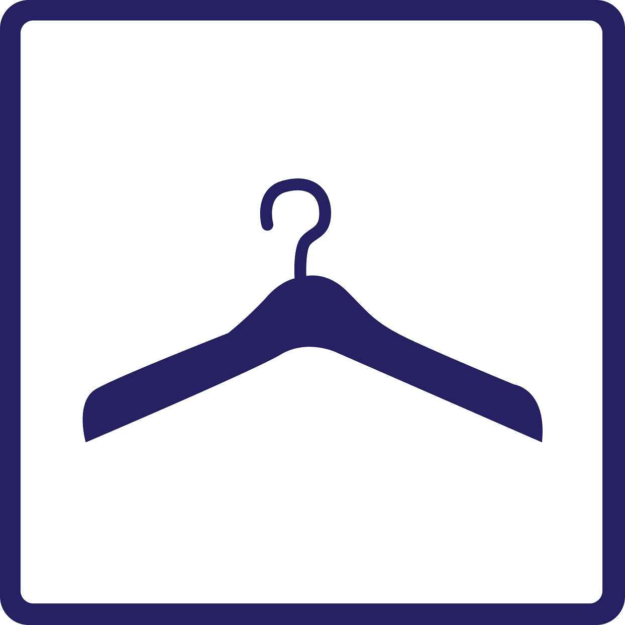 Pictogrammes de signalisation de bâtiment "Cintre pour vêtements" 5-30 cm ES-PIKTO3400-44