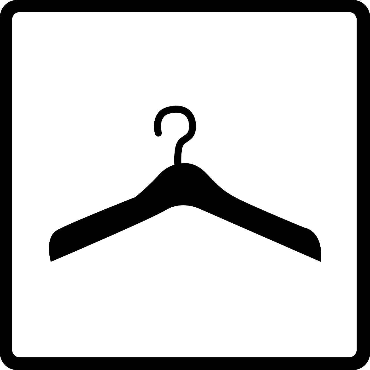 Pictogrammes de signalisation de bâtiment "Cintre pour vêtements" 5-30 cm ES-PIKTO3400-88