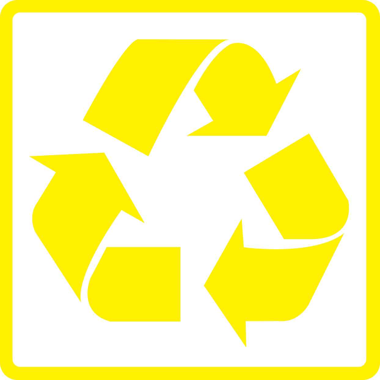 Pictogrammes de signalisation de bâtiment "Étiquette de recyclage" 5-30 cm ES-PIKTO3500-3