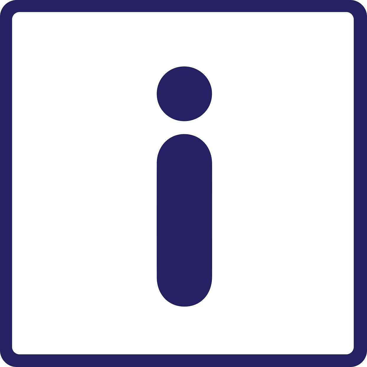 Pictogrammes de signalisation de bâtiment "Symbole d'information" 5-30 cm ES-PIKTO4000-44
