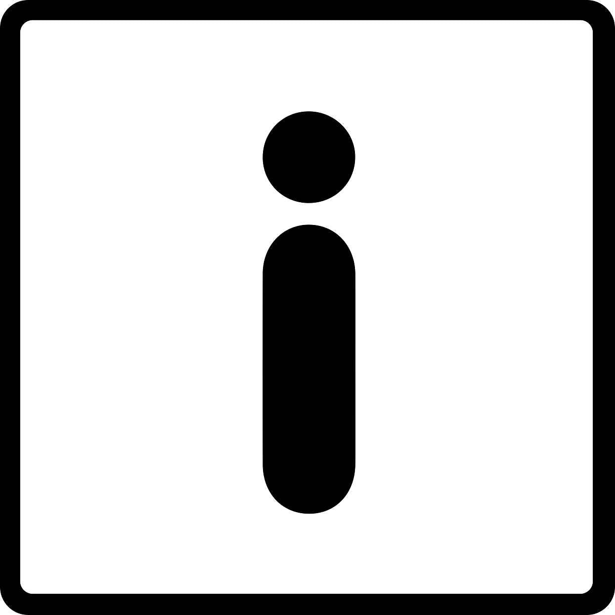 Pictogrammes de signalisation de bâtiment "Symbole d'information" 5-30 cm ES-PIKTO4000-88