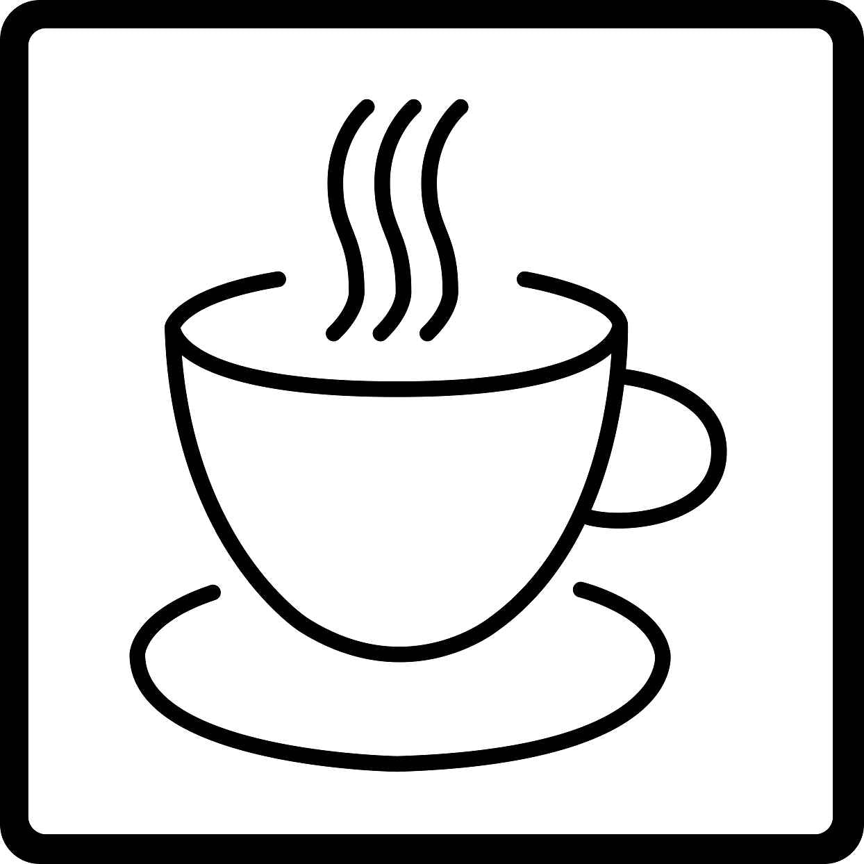 Pictogrammes de signalisation de bâtiment "Tasse chaude" 5-30 cm ES-PIKTO4200-88