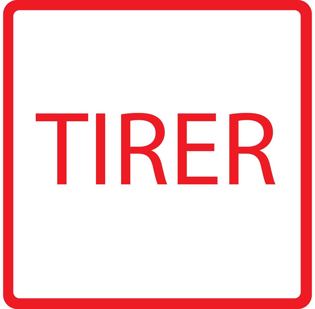 Pictogrammes de signalisation de bâtiment "Tirer" 5-30 cm ES-PIKTO4320-14